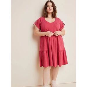 ✨Anthropologie Saturday Sunday Kathie Flounced Pink Sz Medium Dress✨